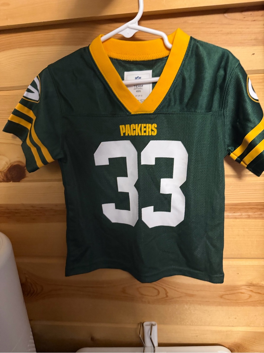 Team Apparel Green and Yellow Kids Football Jersey #33